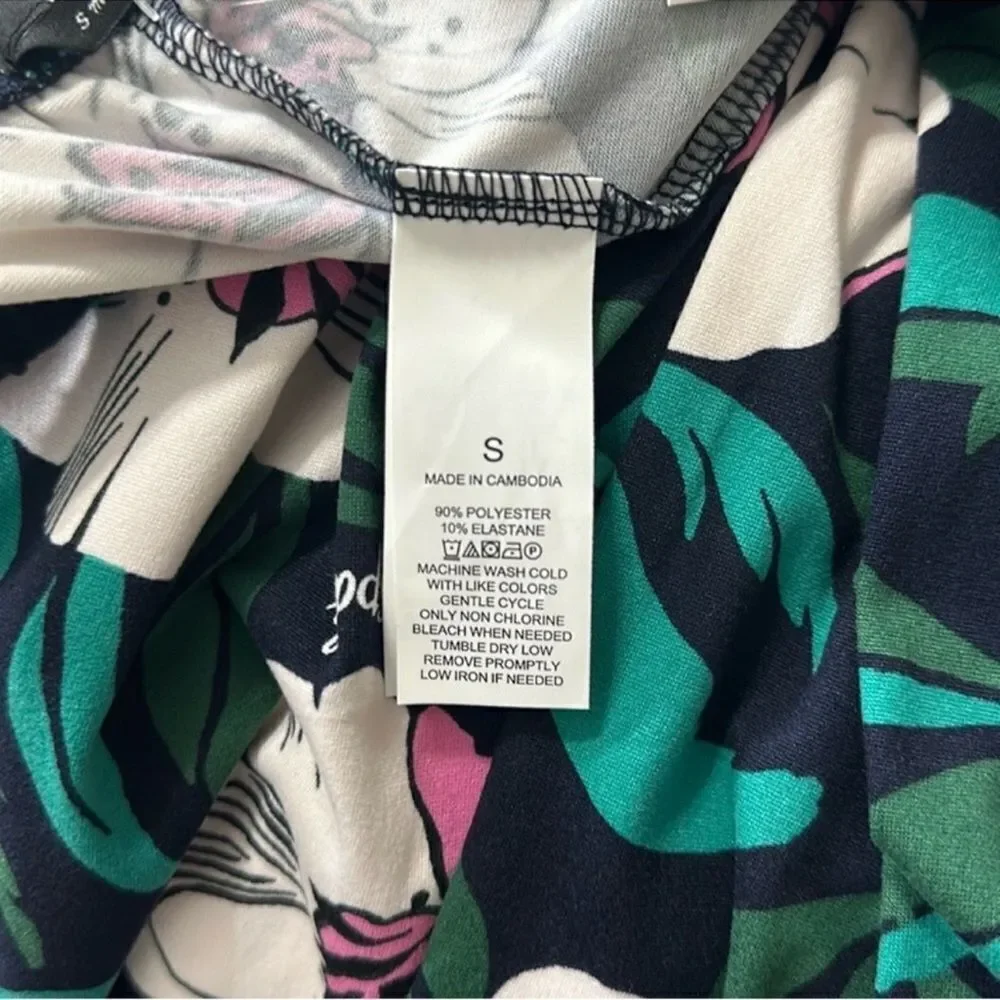 kate spade S Navy Pink White Black Floral Blossom Cozy PJ Short Sleeve & Pants